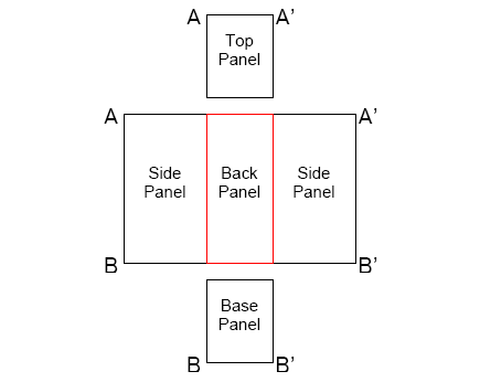 Diagram showing the layout for the 1957-60 slipcase