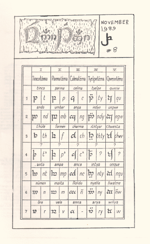 Vinyar Tengwar 8. November 1989