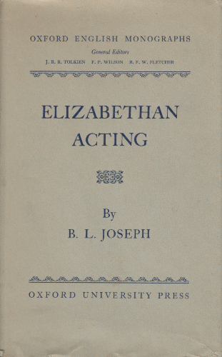 Elizabethan Acting. 1951