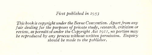 Publishing details from a 1953 proof copy of The Fellowship of the Ring